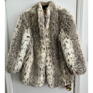 The VTG Jordache Faux Fur Coat in a Lynx Snow Leopard Print